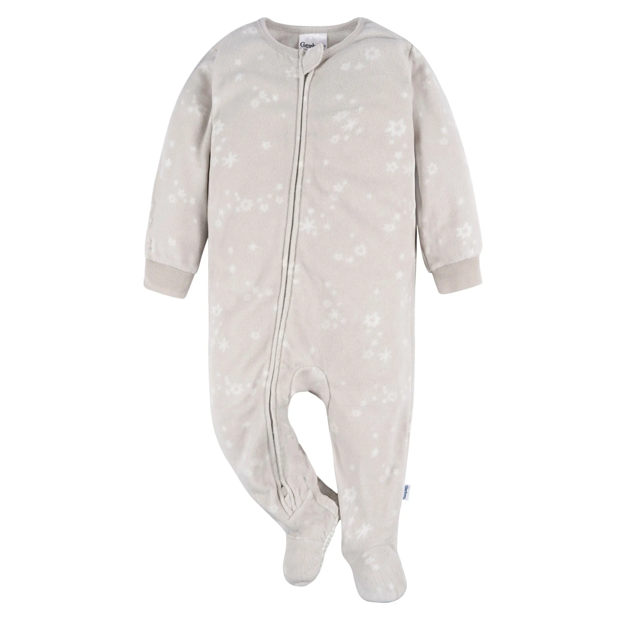 2-Pack Baby & Toddler Neutral Stars Fleece Pajamas