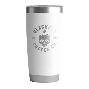 20 OZ Tumbler w/ Logo & US Flag In White