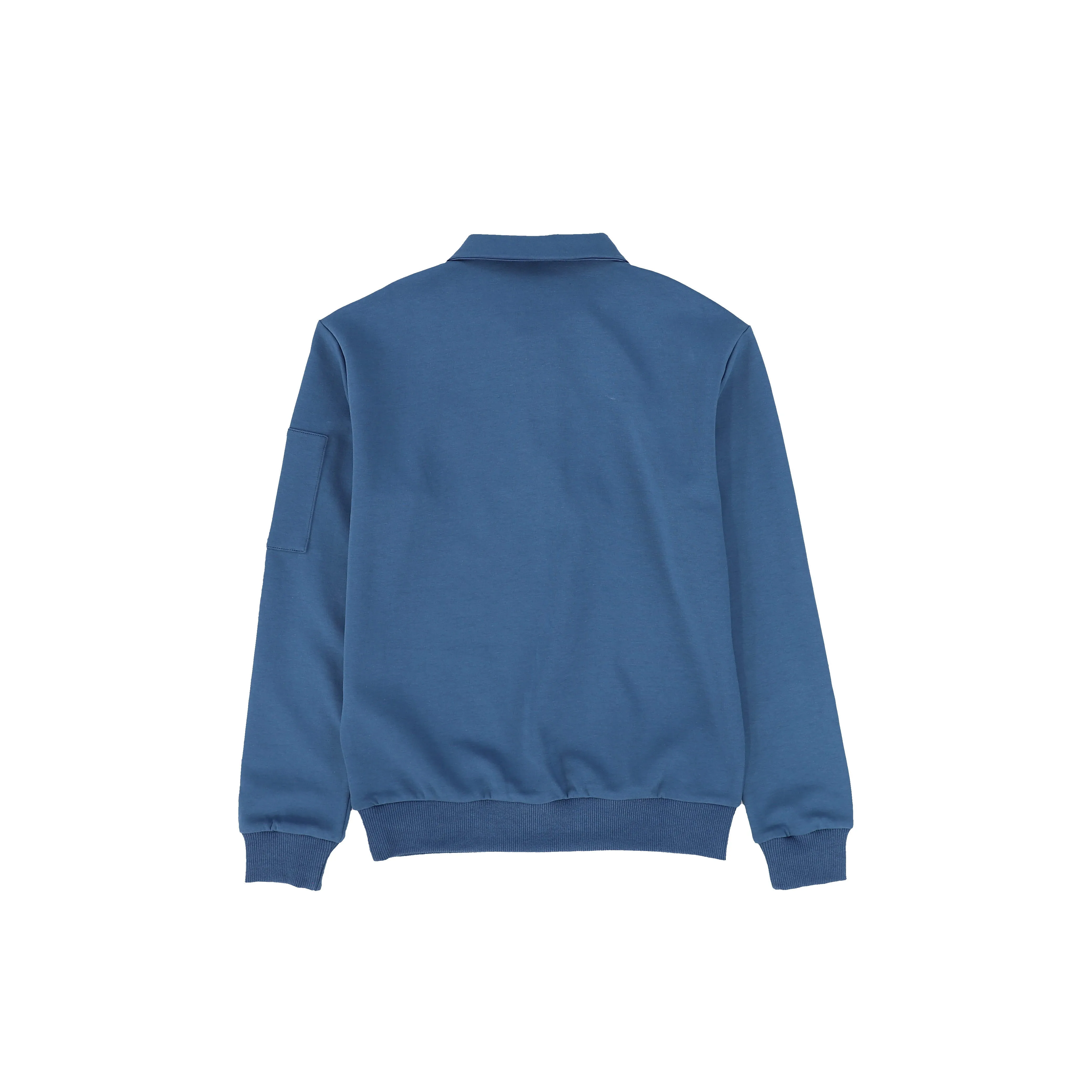 3 BUTTONS BLUE SWEATSHIRT POLO