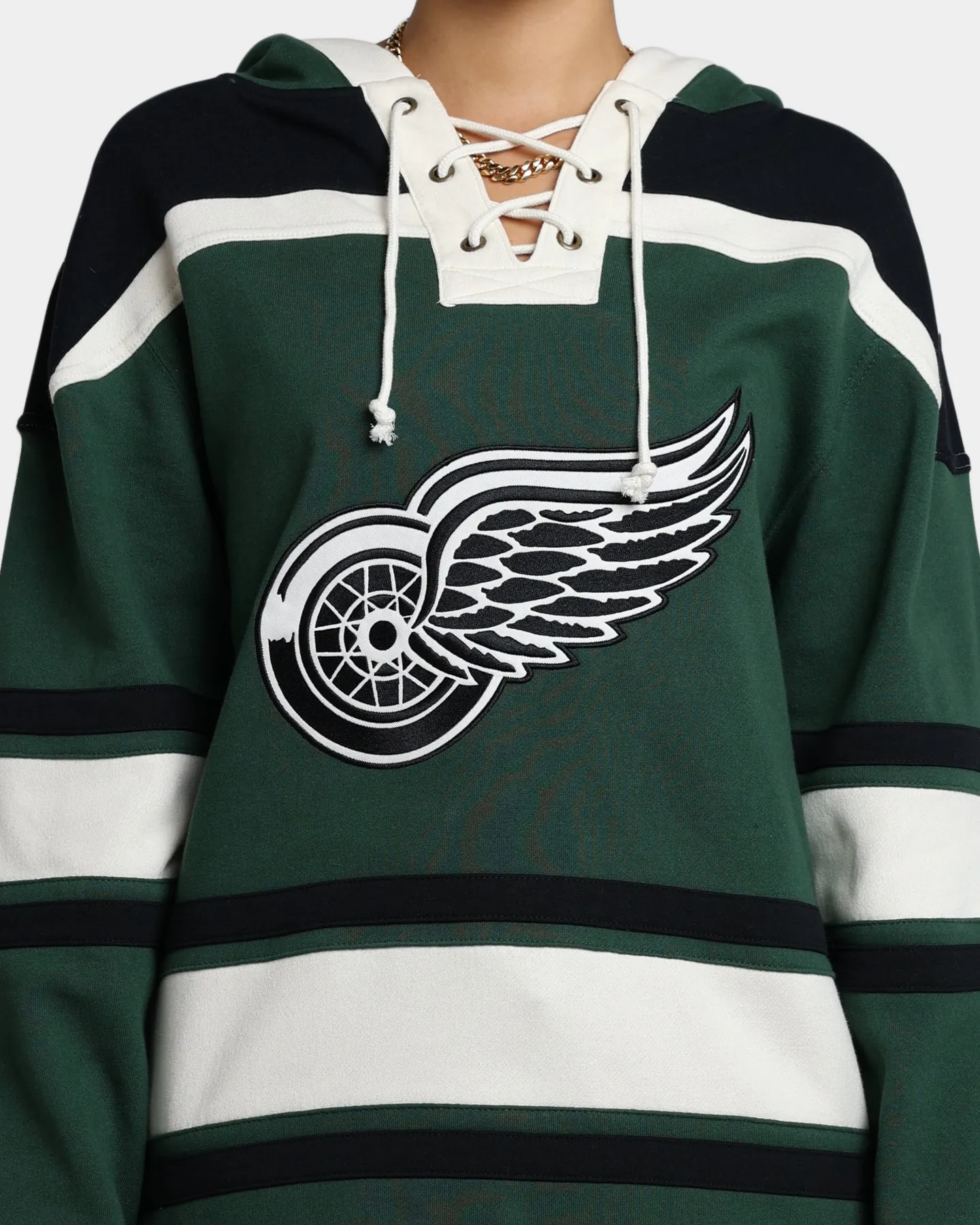 47 Brand Detroit Red Wings Superior Lacer Hoodie Dark Green