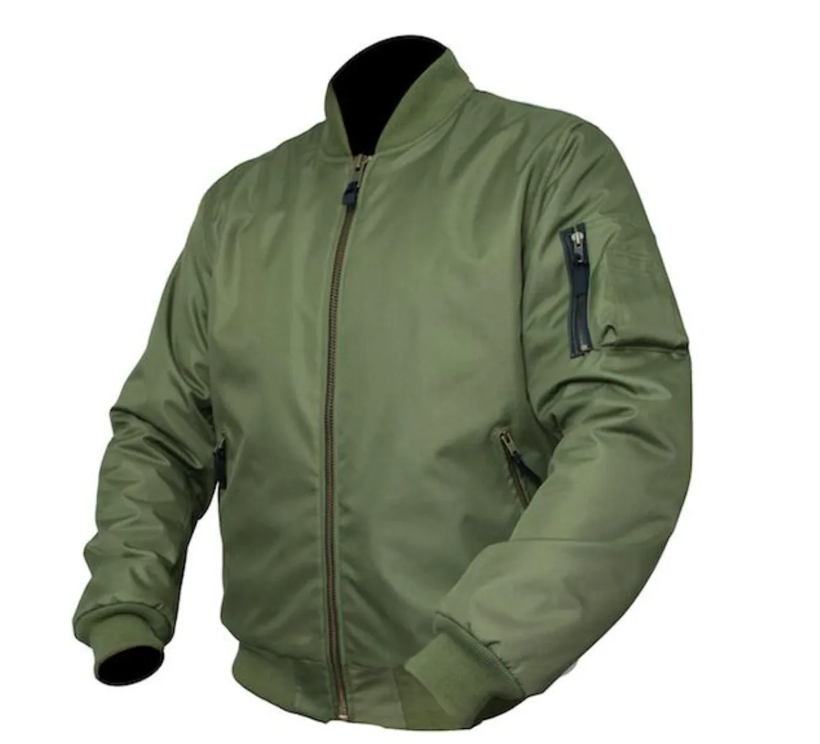 Armr Kevlar lined Green Bomber Jacket with Elbow & Shoulder armour