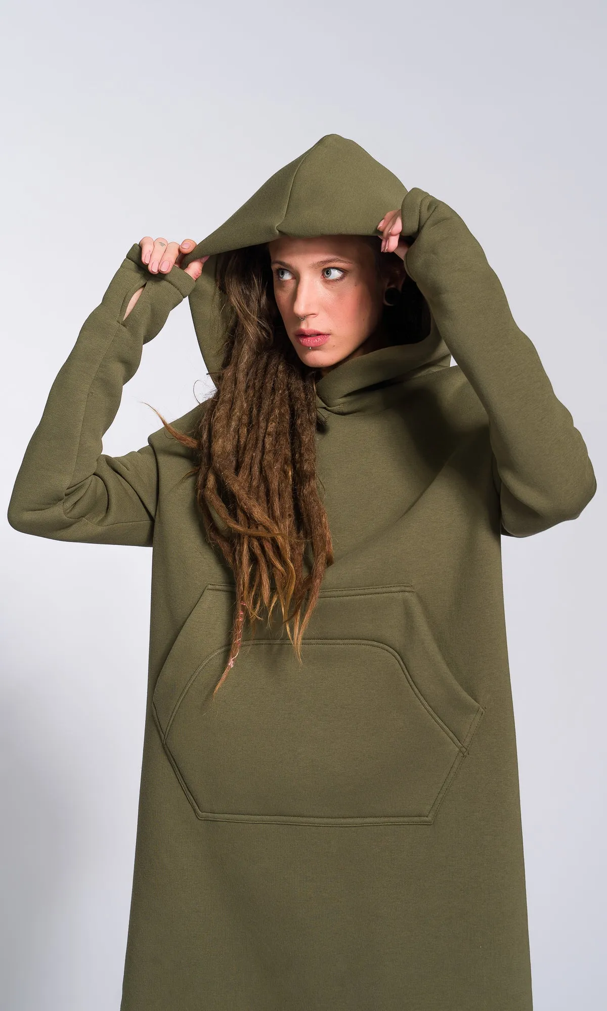 Asymmetric Maxi Hoodie