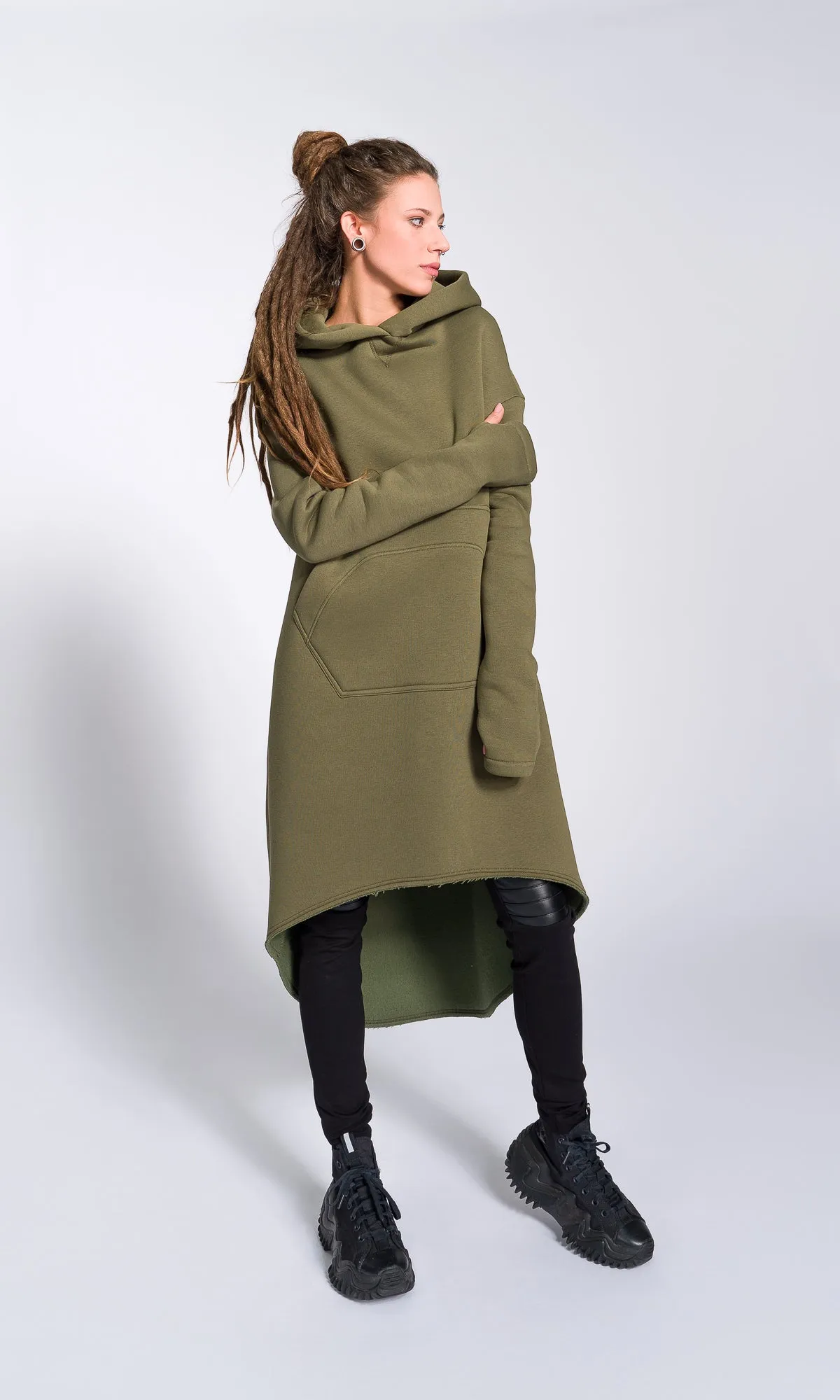 Asymmetric Maxi Hoodie