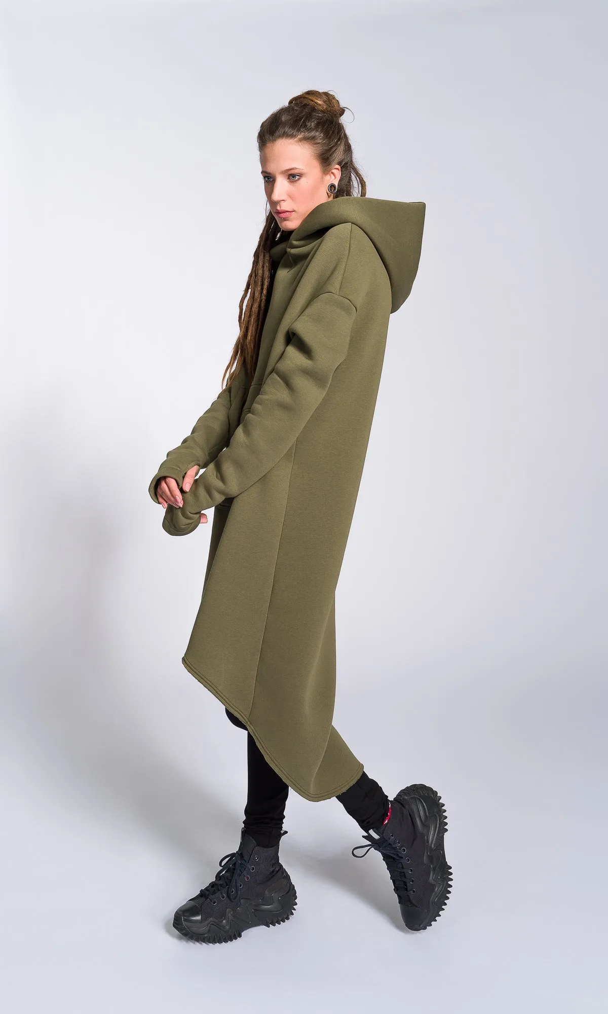 Asymmetric Maxi Hoodie