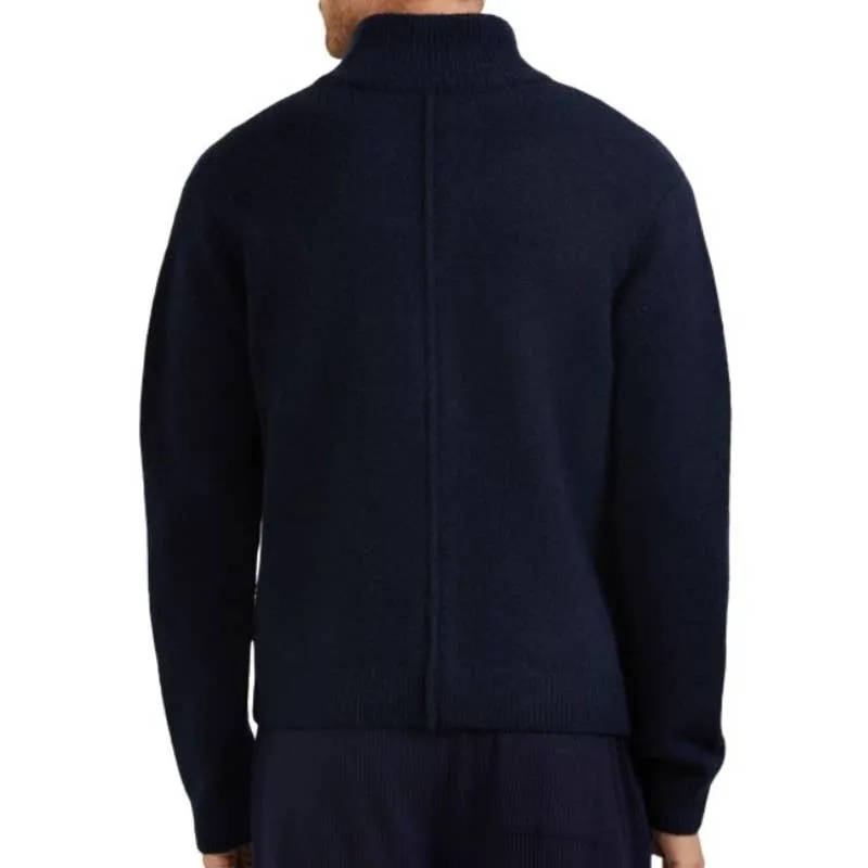 ATM Collection Men's Navy Blue Knit Parka Zip Up Jacket, Size XL