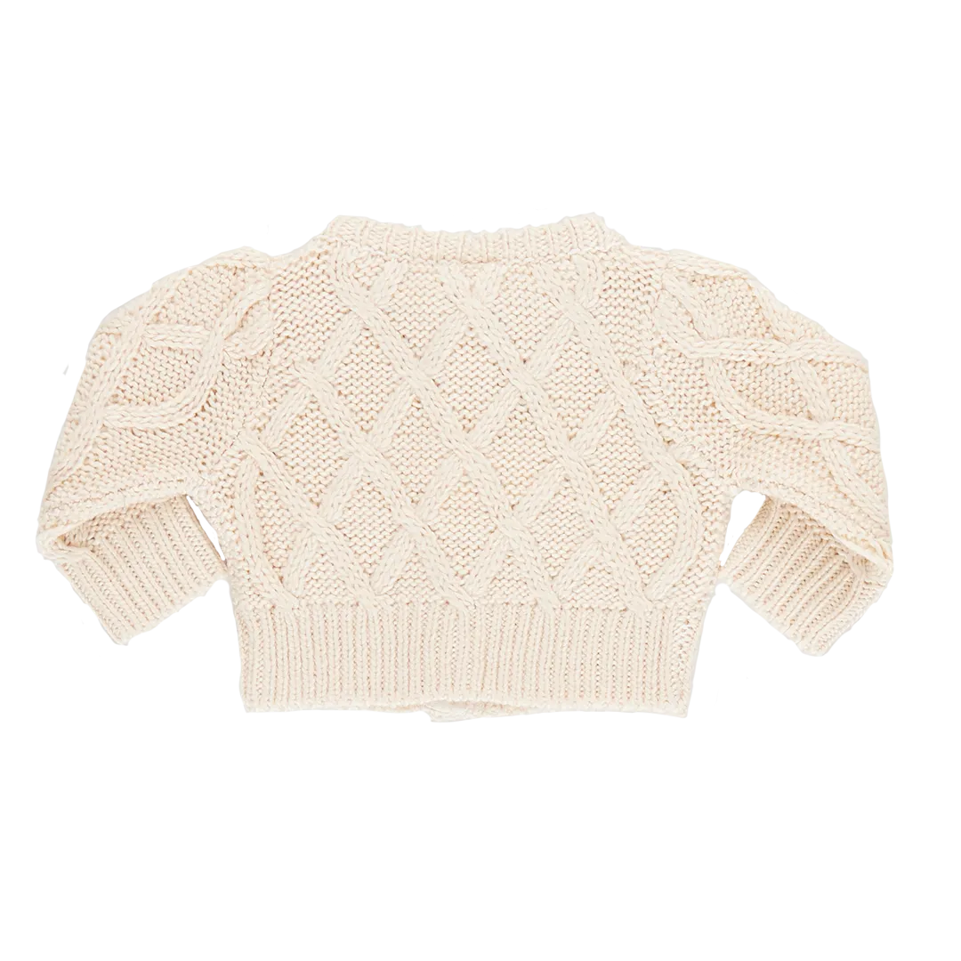 Baby Cuddle Blanket and Sweater Set - Cream