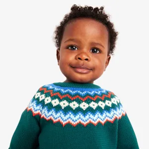 Baby fair isle sweater