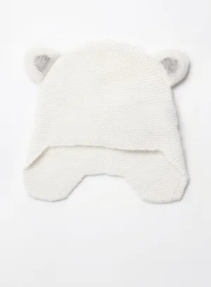 Baby Teddy Hat in White