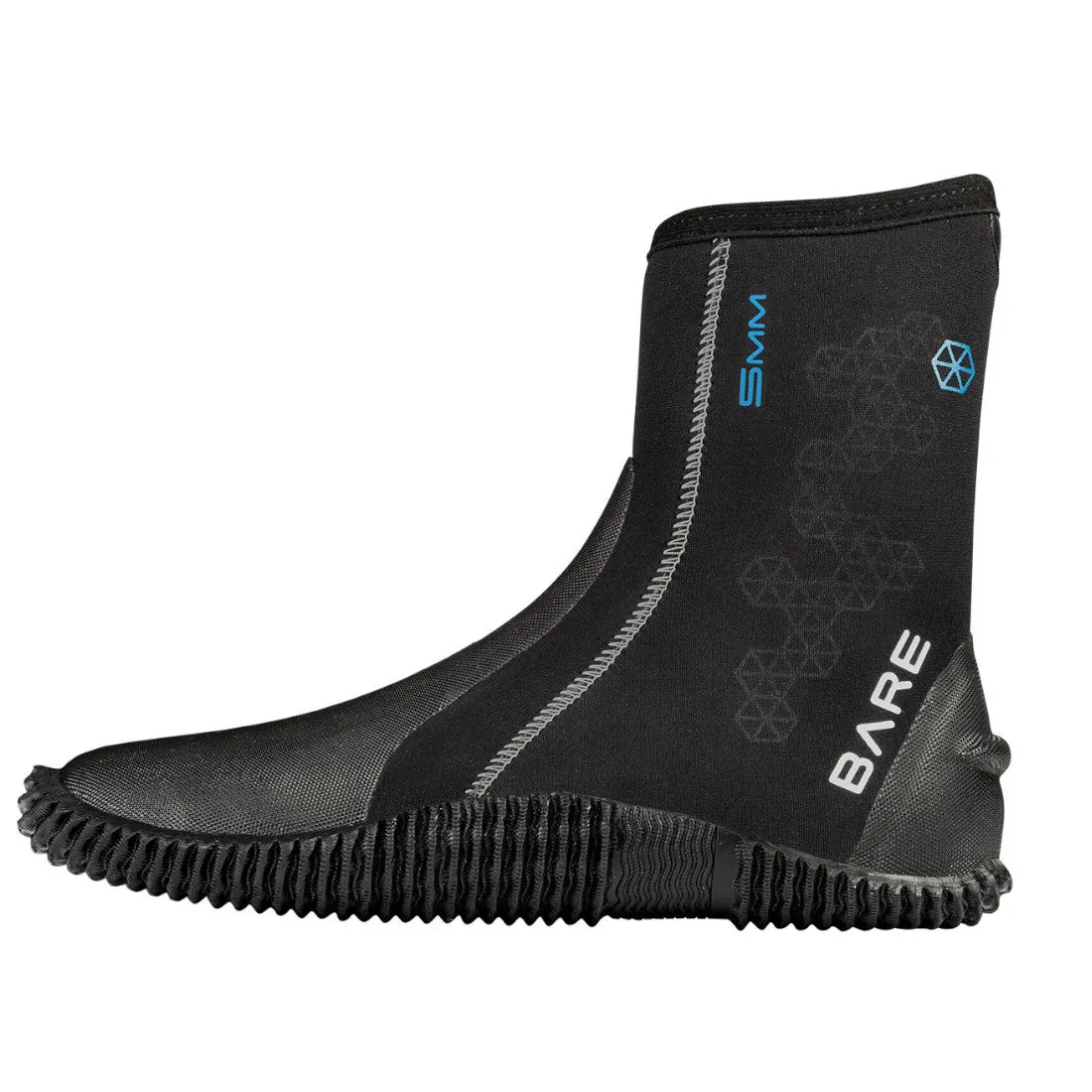 Bare 5mm S-Flex Unisex Scuba Diving Booties With Zipper