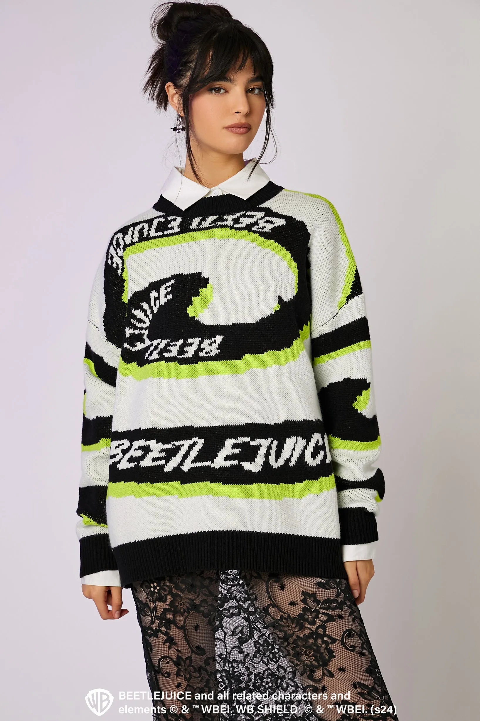 Beetlejuice Spiral Sweater