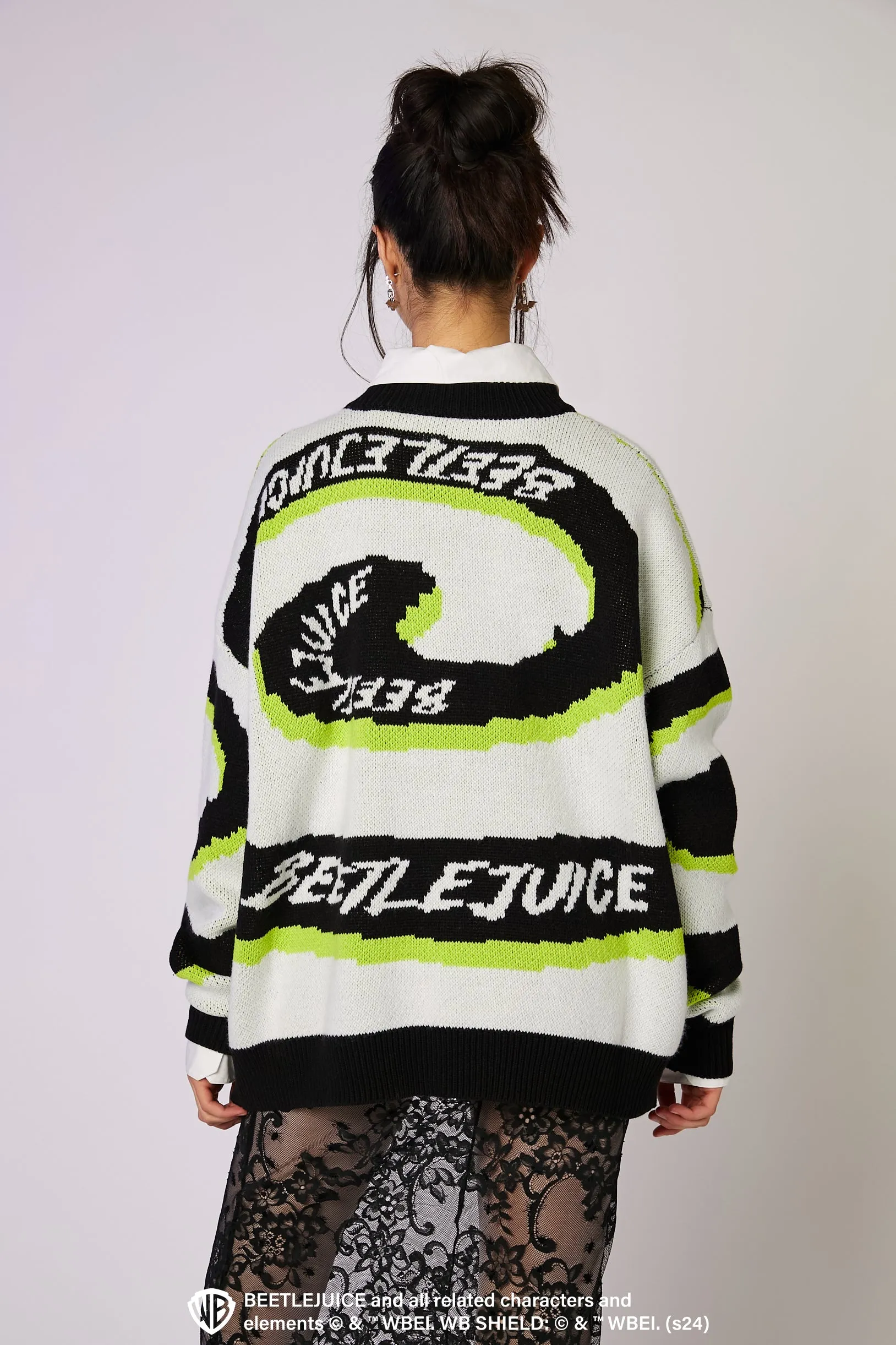 Beetlejuice Spiral Sweater