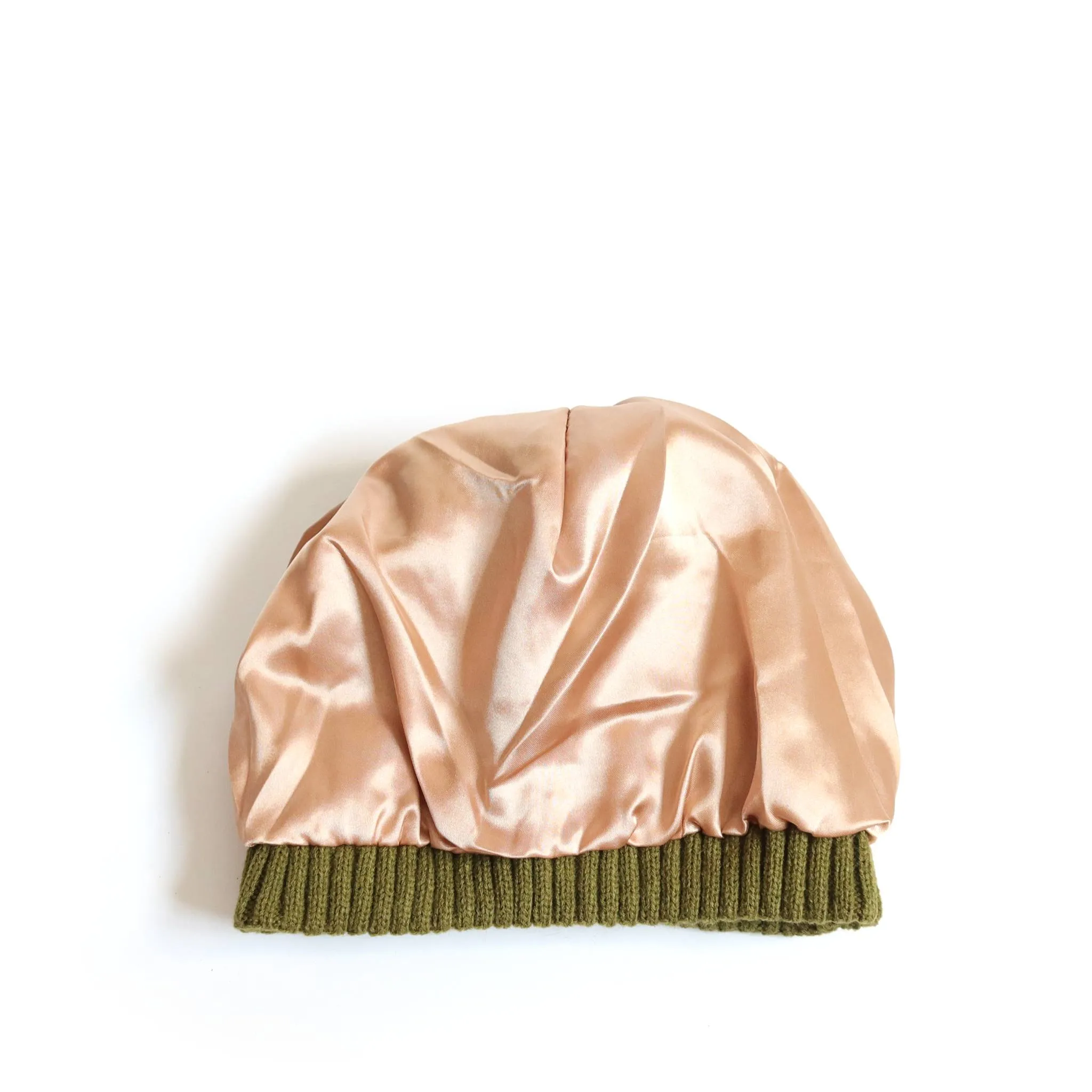 Best Ever Beanie - Khaki Satin Lined