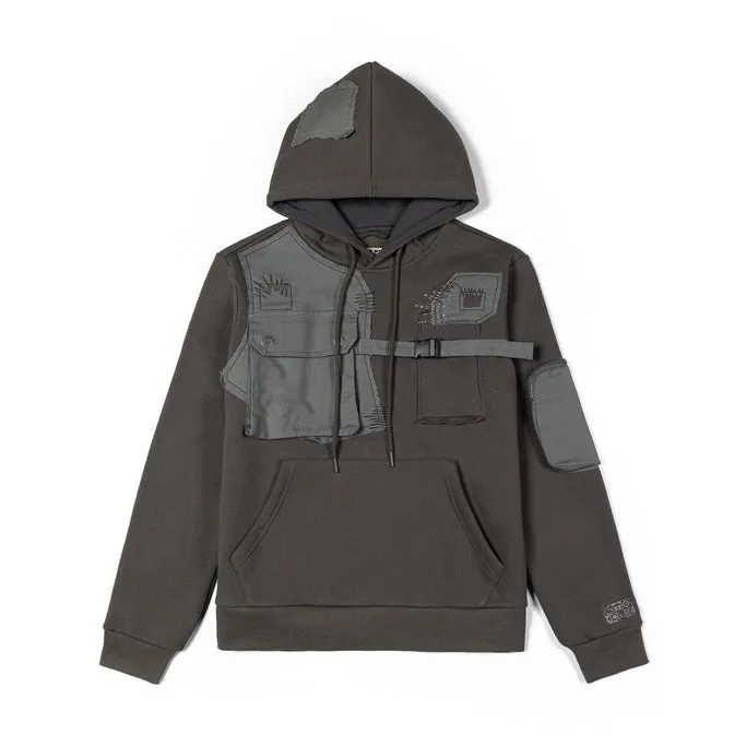 Big and Tall Utility Fashion Fleece Hoodie - Dark Olive