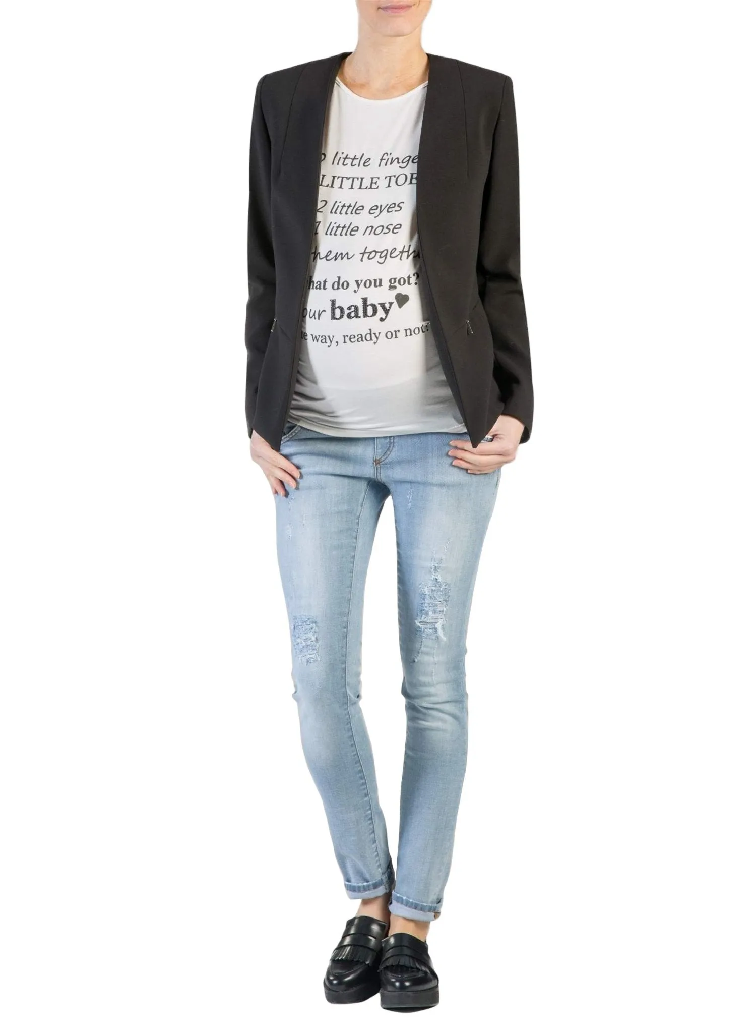 Black Maternity Blazer