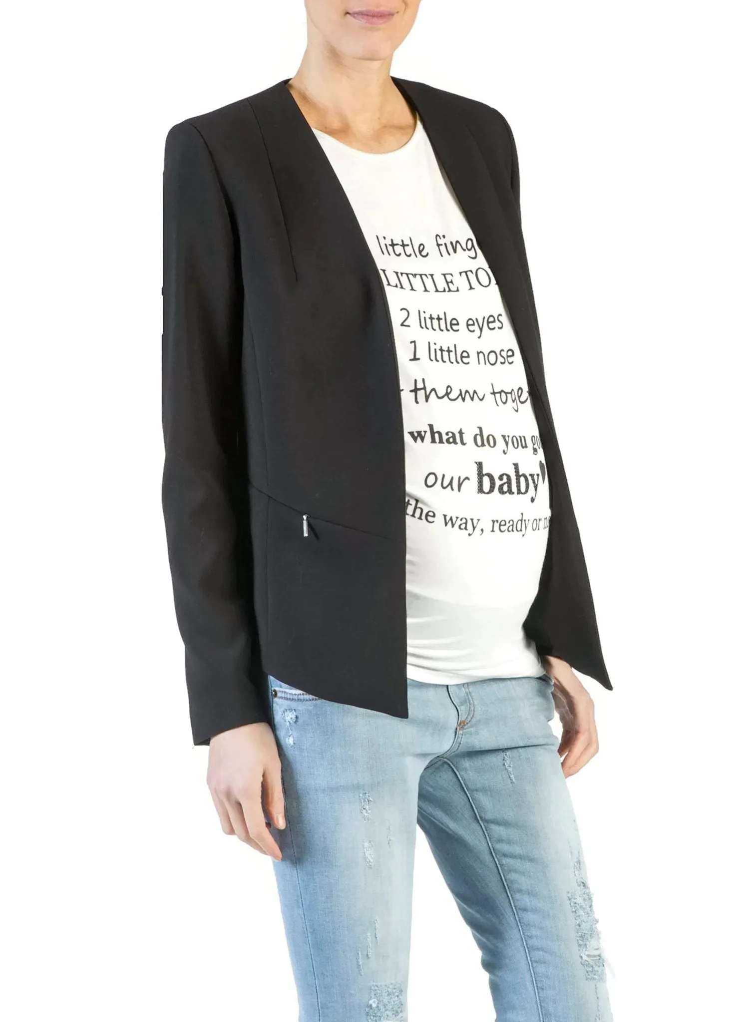 Black Maternity Blazer