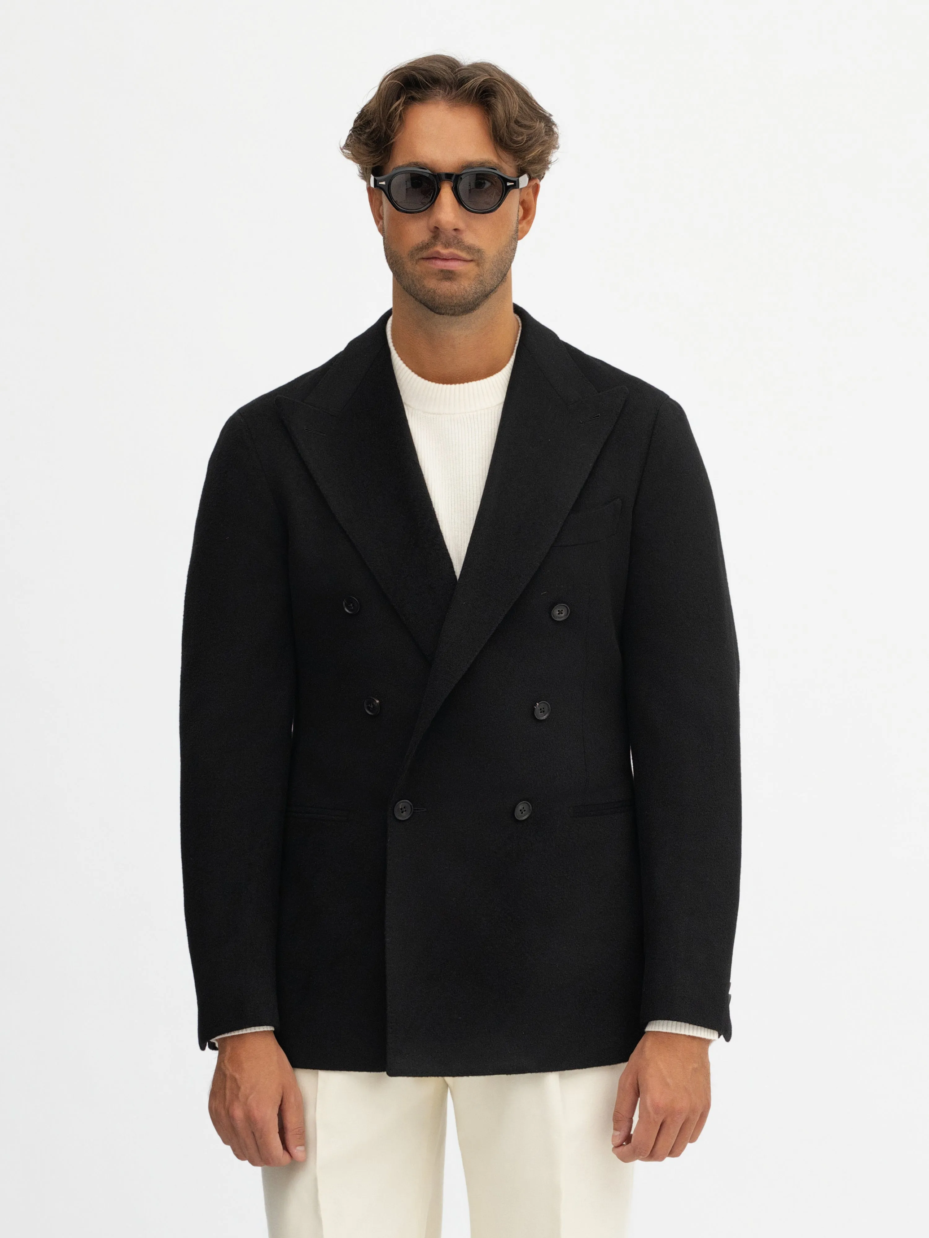 Black Wool Cashmere Jacket