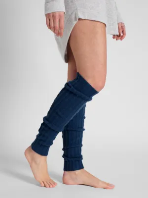 Cashmere leg warmers "Leggings" - mountain blue