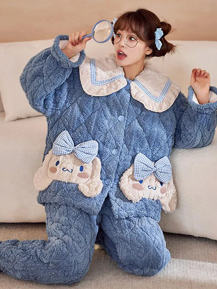 Cinnamoroll Ultra Warm Winter Quilted Dreamy Pajama Set