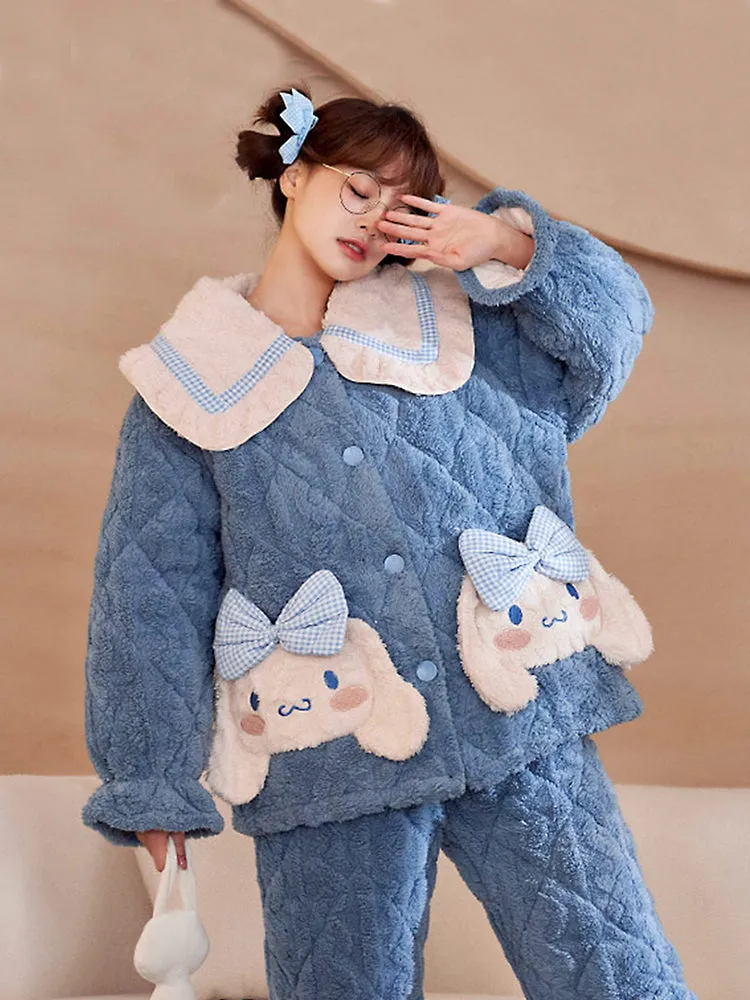 Cinnamoroll Ultra Warm Winter Quilted Dreamy Pajama Set