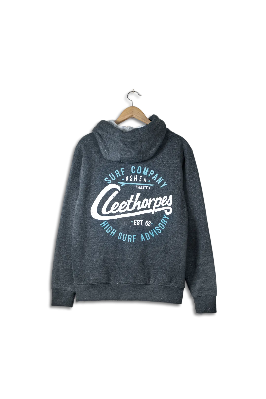 Cleethorpes Charcoal Zipped Hoody - High Surf