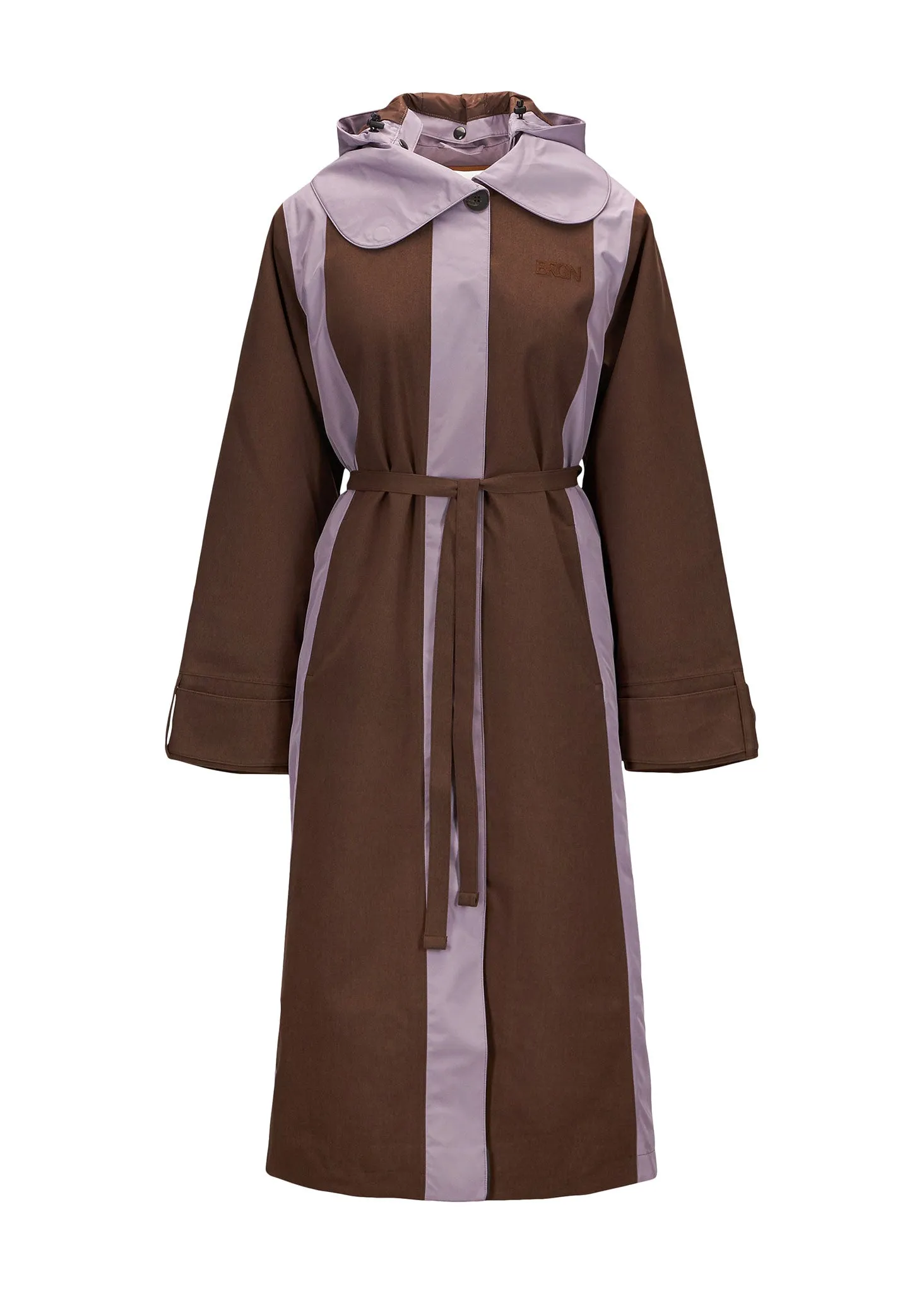 Cloudy contrast coat - Chocolate Brown / 700 Lilac