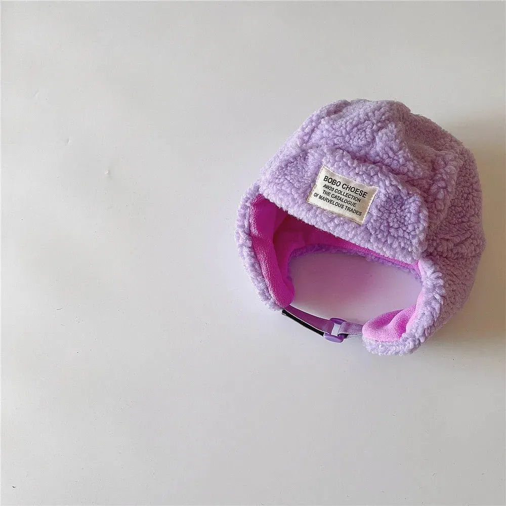 Cozy Lamb's Fleece Candy Color Children's Winter Hat