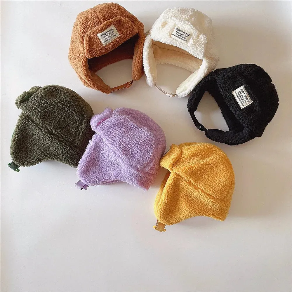 Cozy Lamb's Fleece Candy Color Children's Winter Hat