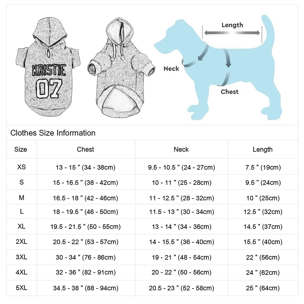 Custom Pet Clothes Dog Hoodie  For Small Large Dogs