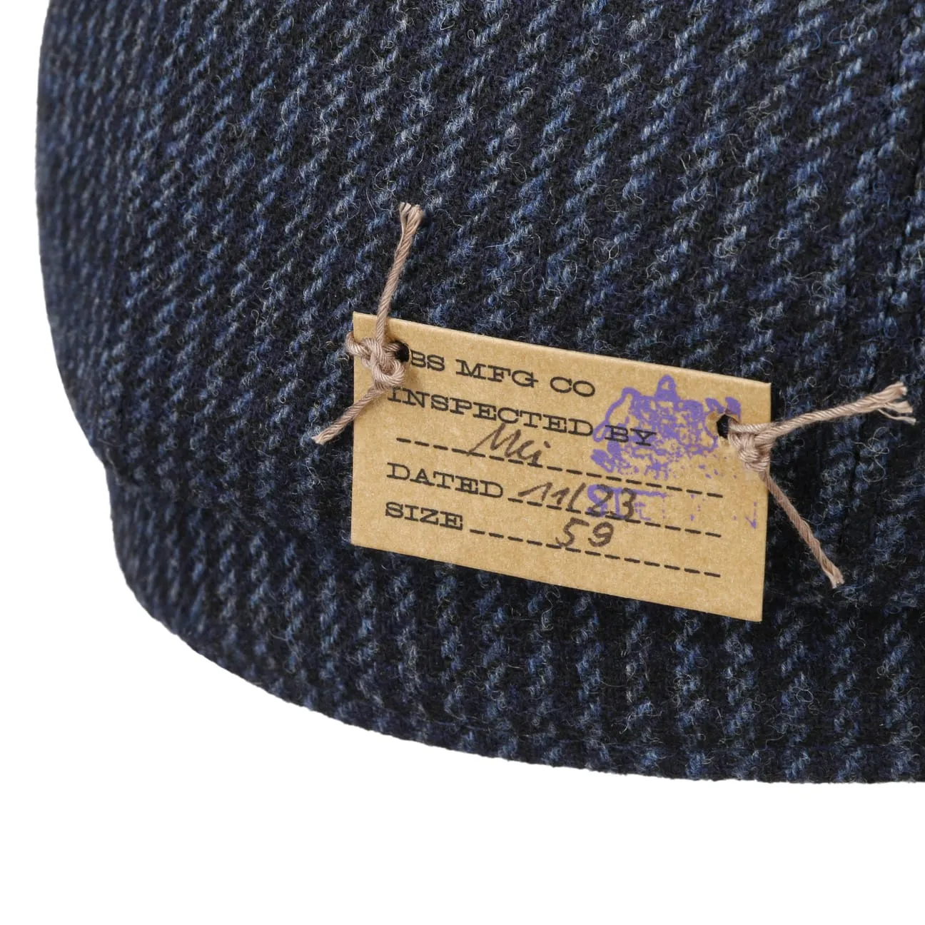 Hatteras Woolen Stripe Flat Cap by Stetson