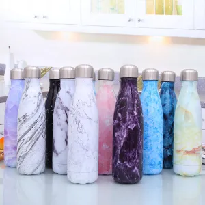 Insulated Stainless Steel Drink Bottle 500ml Marble