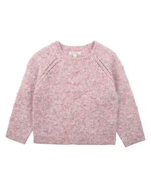 LILAC MARL SPOT KNITTED JUMPER 3-7 YRS