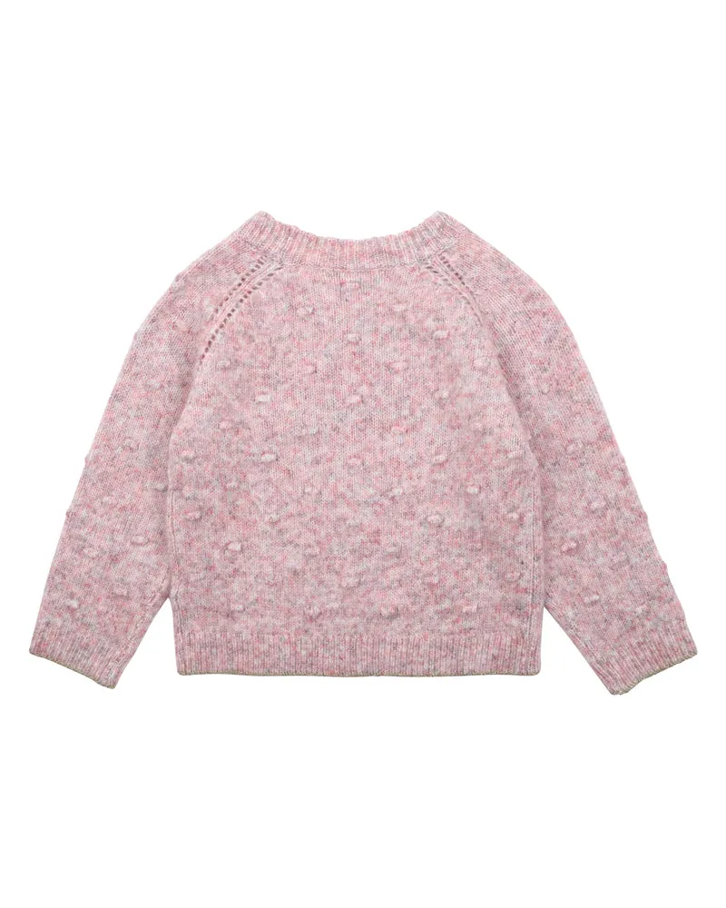 LILAC MARL SPOT KNITTED JUMPER 3-7 YRS