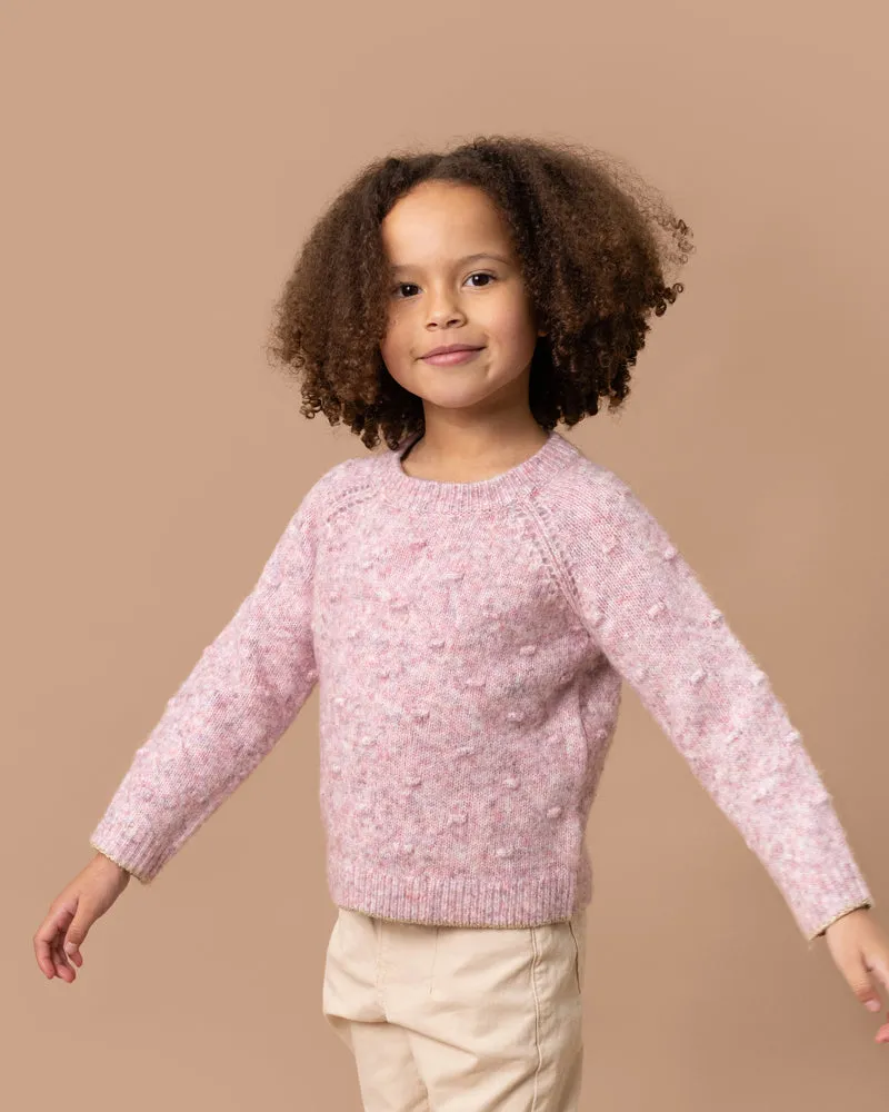 LILAC MARL SPOT KNITTED JUMPER 3-7 YRS