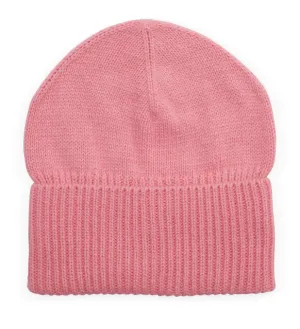 Loose Rib Cashmere Beanie - Pink