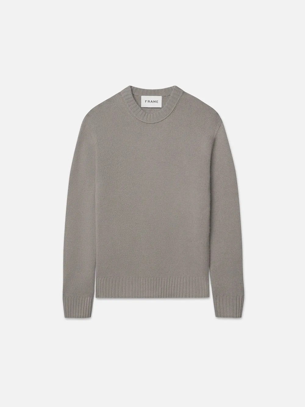 Men's Cashmere Crewneck Sweater -- Stone Beige