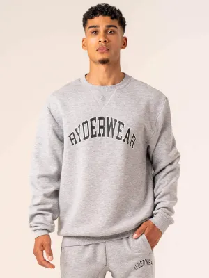 Men's Collegiate Crew Neck - Grey Marl