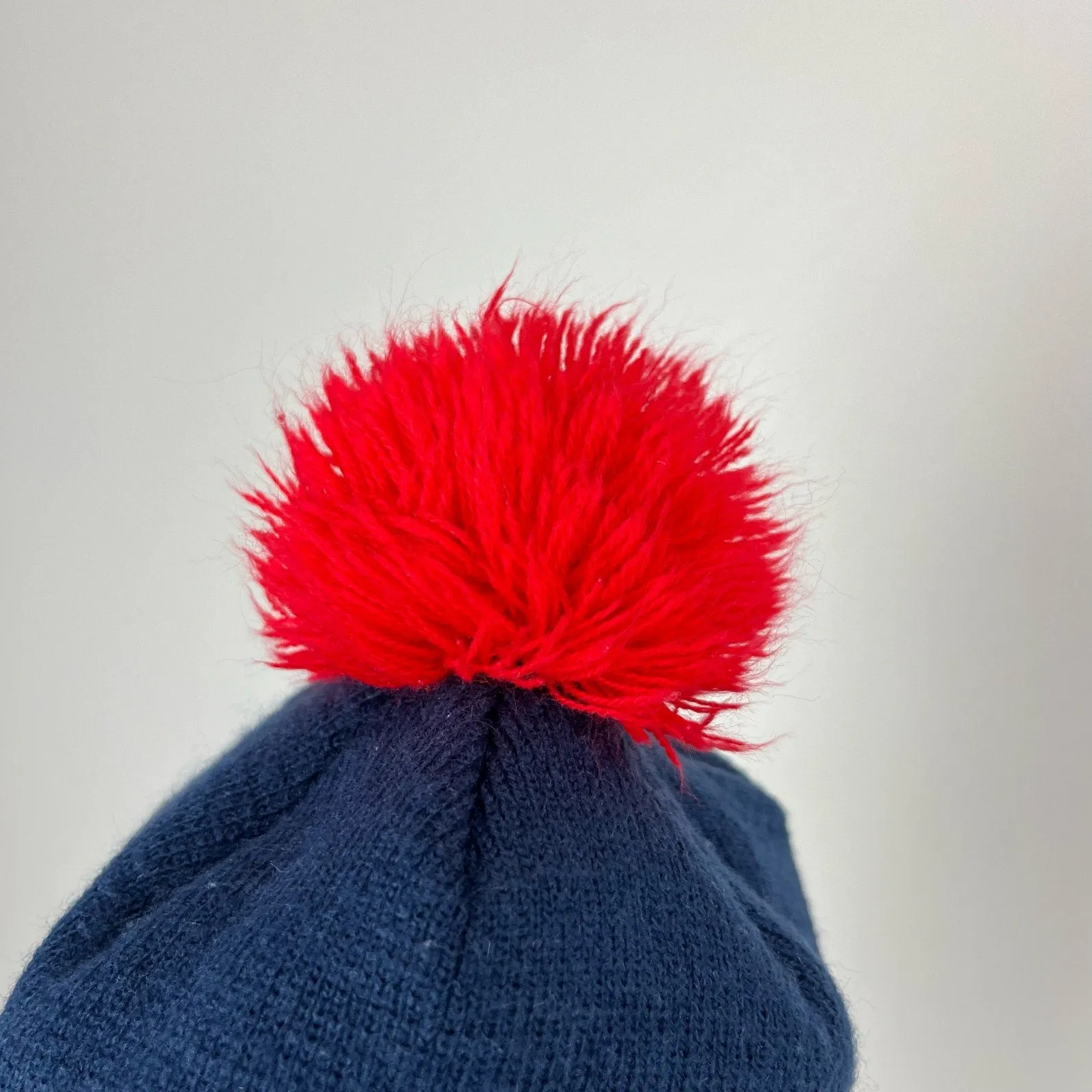 New England Patriots Football Navy Blue Pom Hat Toddler