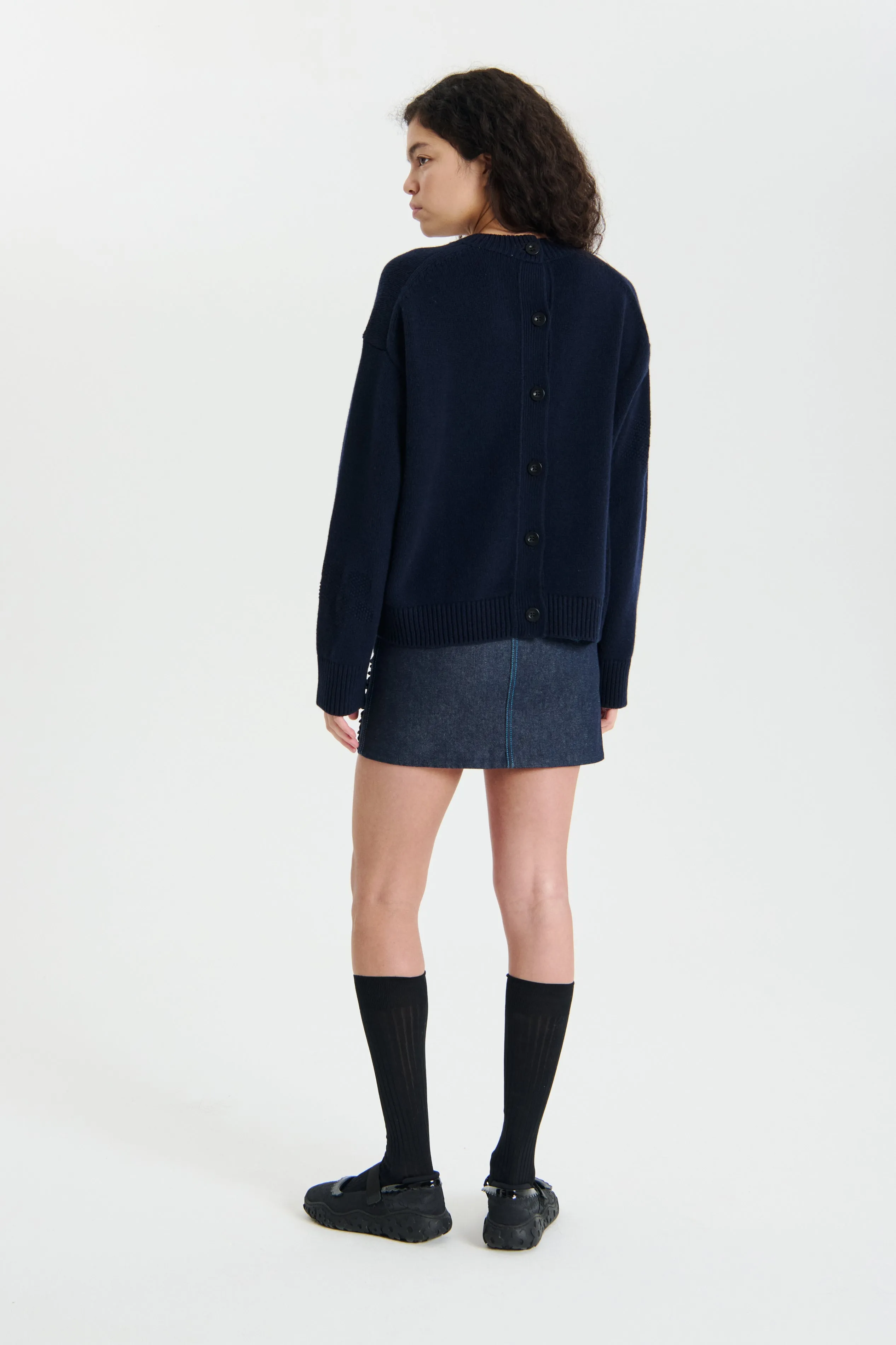 ODETTE | PULLOVER RECYCLED CASHMERE NAVY