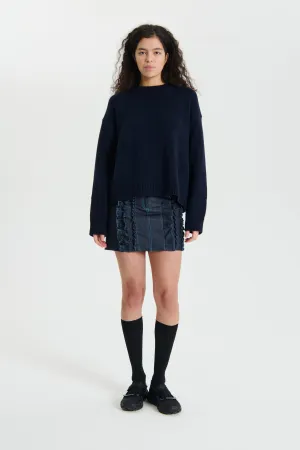 ODETTE | PULLOVER RECYCLED CASHMERE NAVY