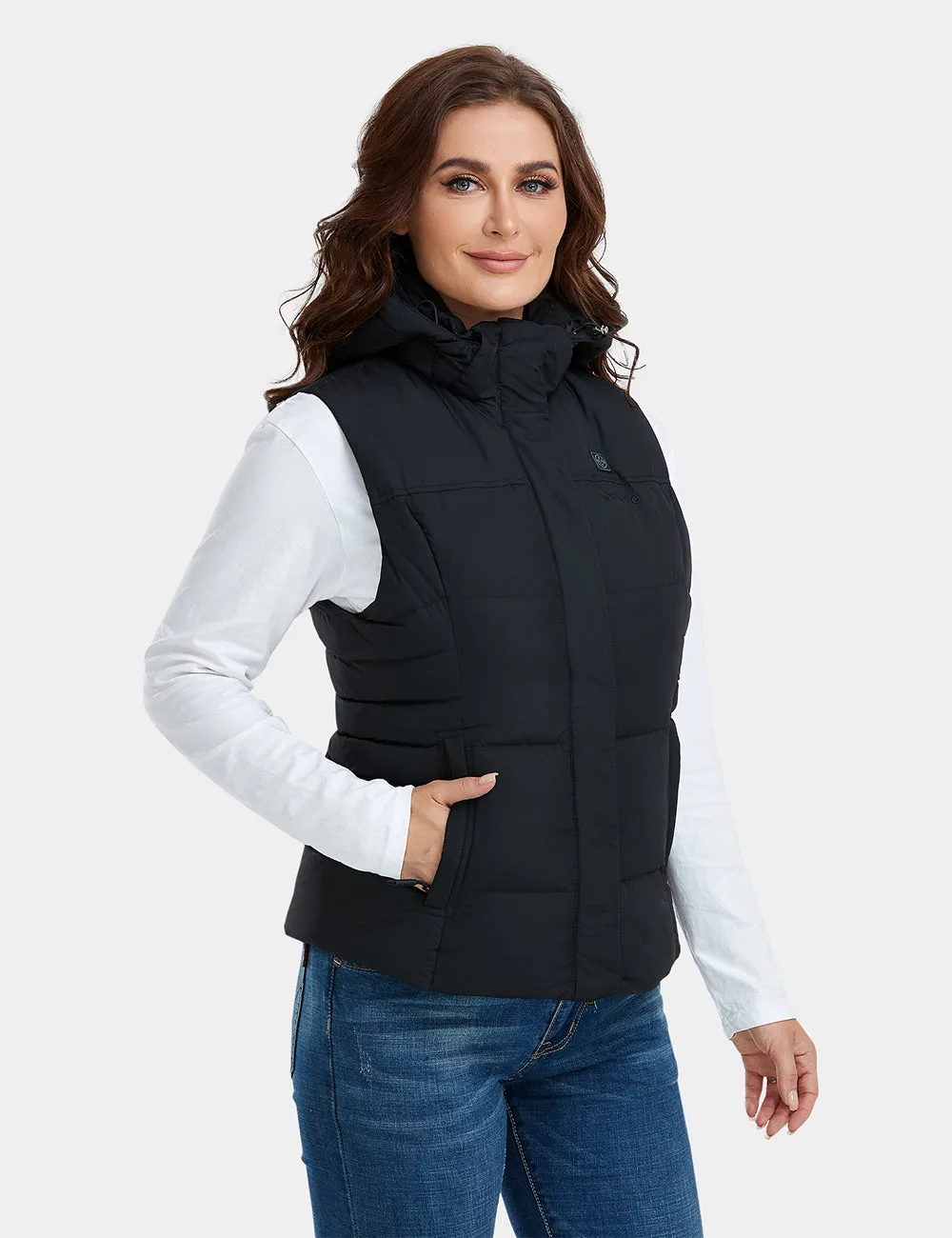 (Open-box) Women's Heated Down Vest - Slim Fit (Battery Set Not Included)