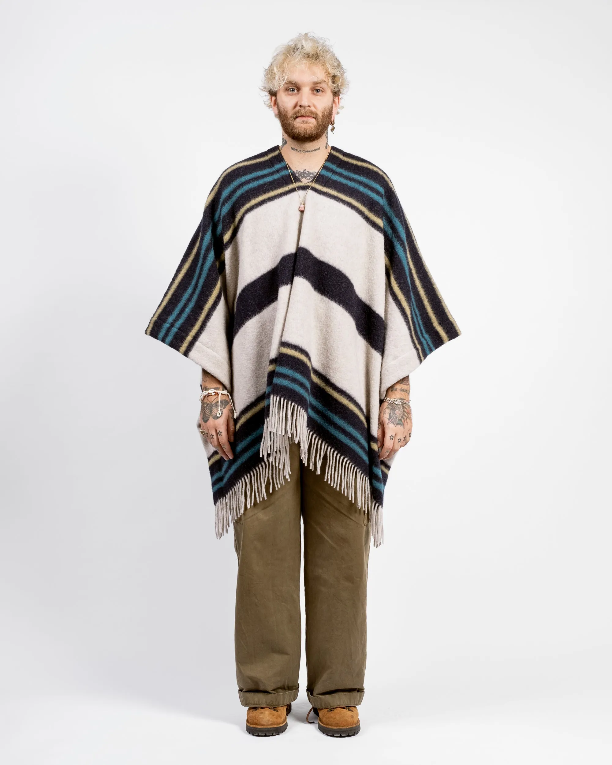 Poncho Blanket Wool Multi