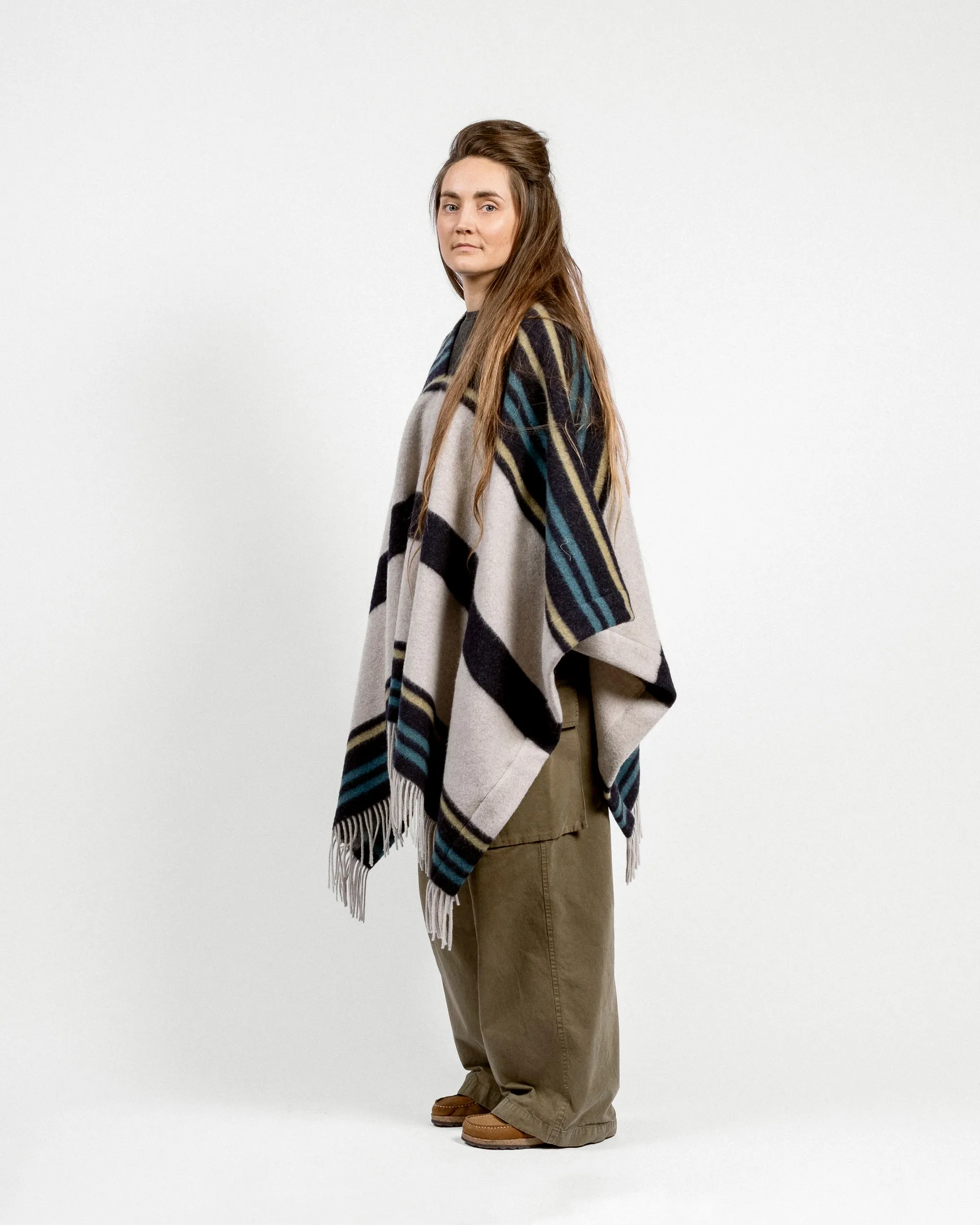 Poncho Blanket Wool Multi