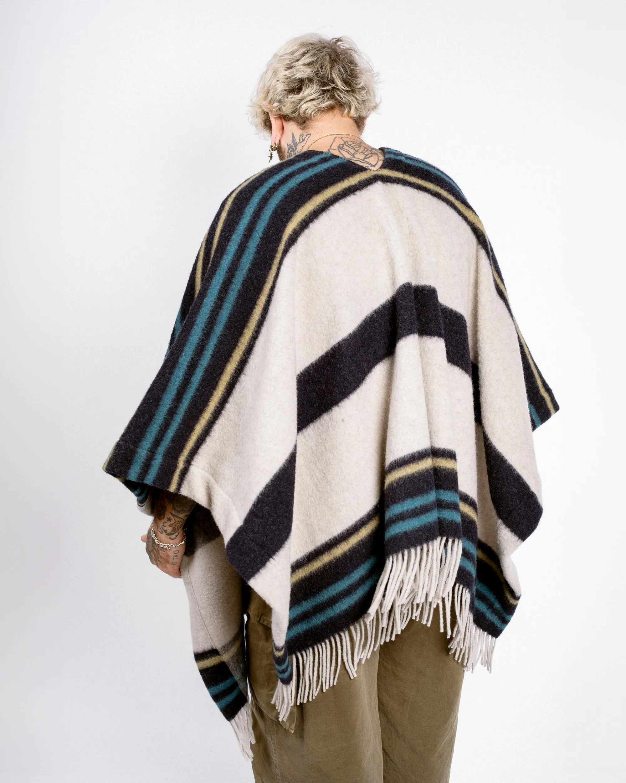 Poncho Blanket Wool Multi