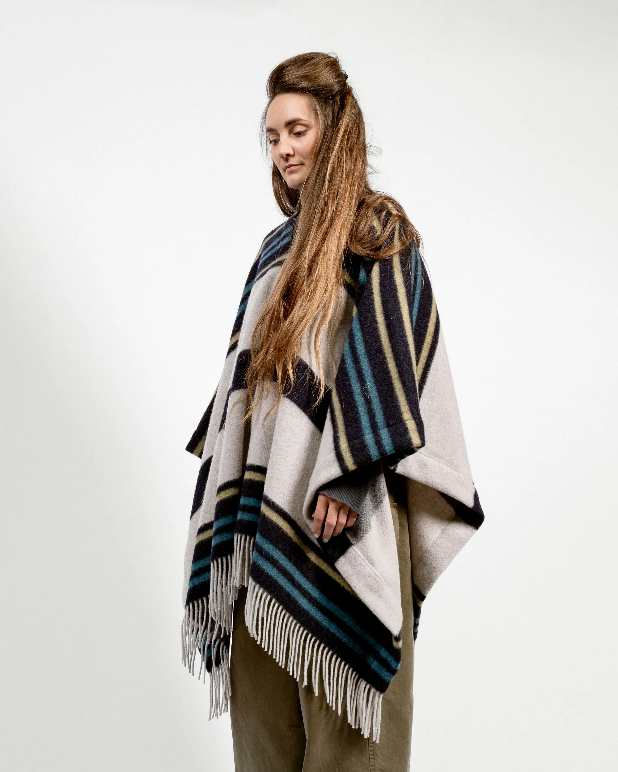 Poncho Blanket Wool Multi