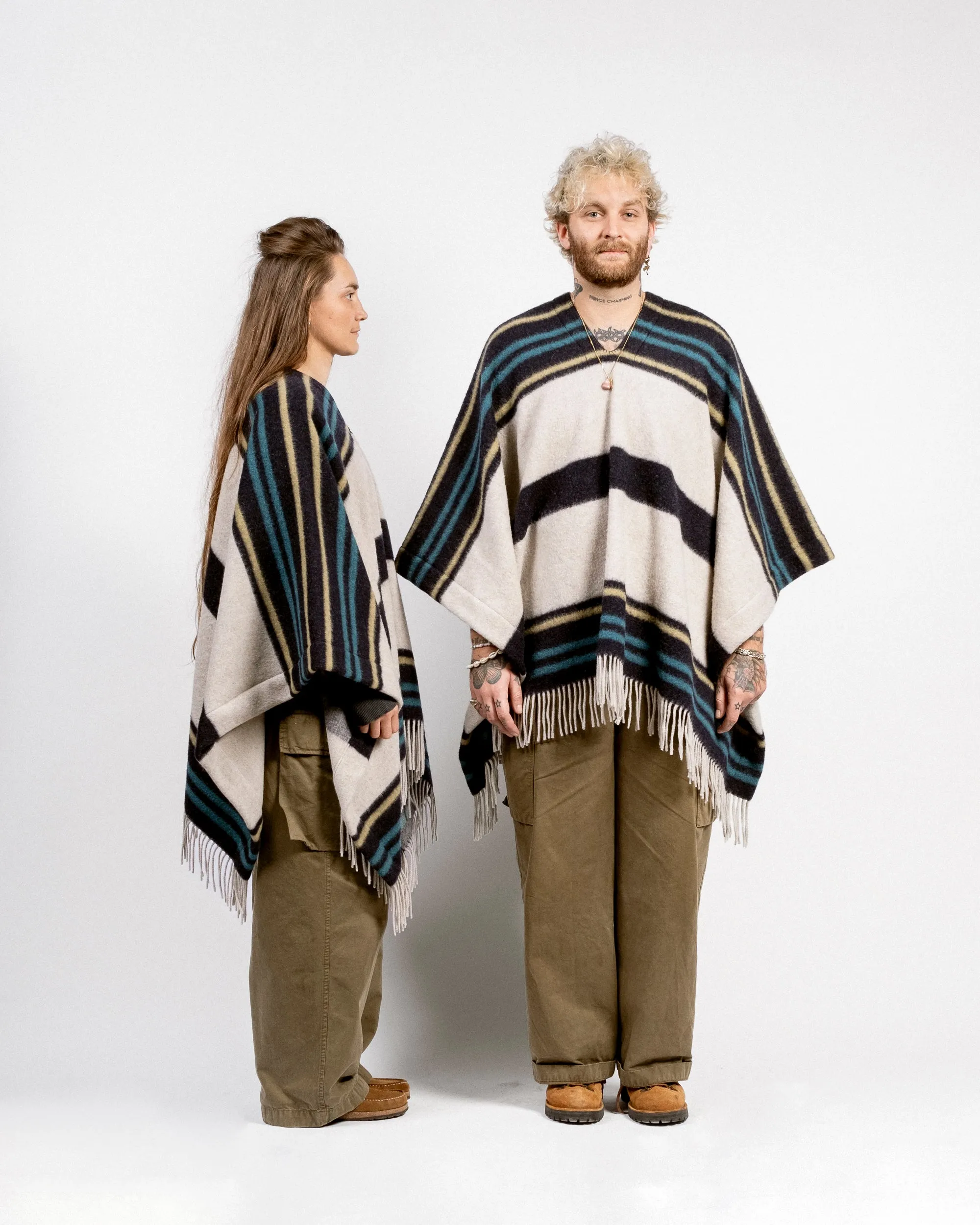 Poncho Blanket Wool Multi