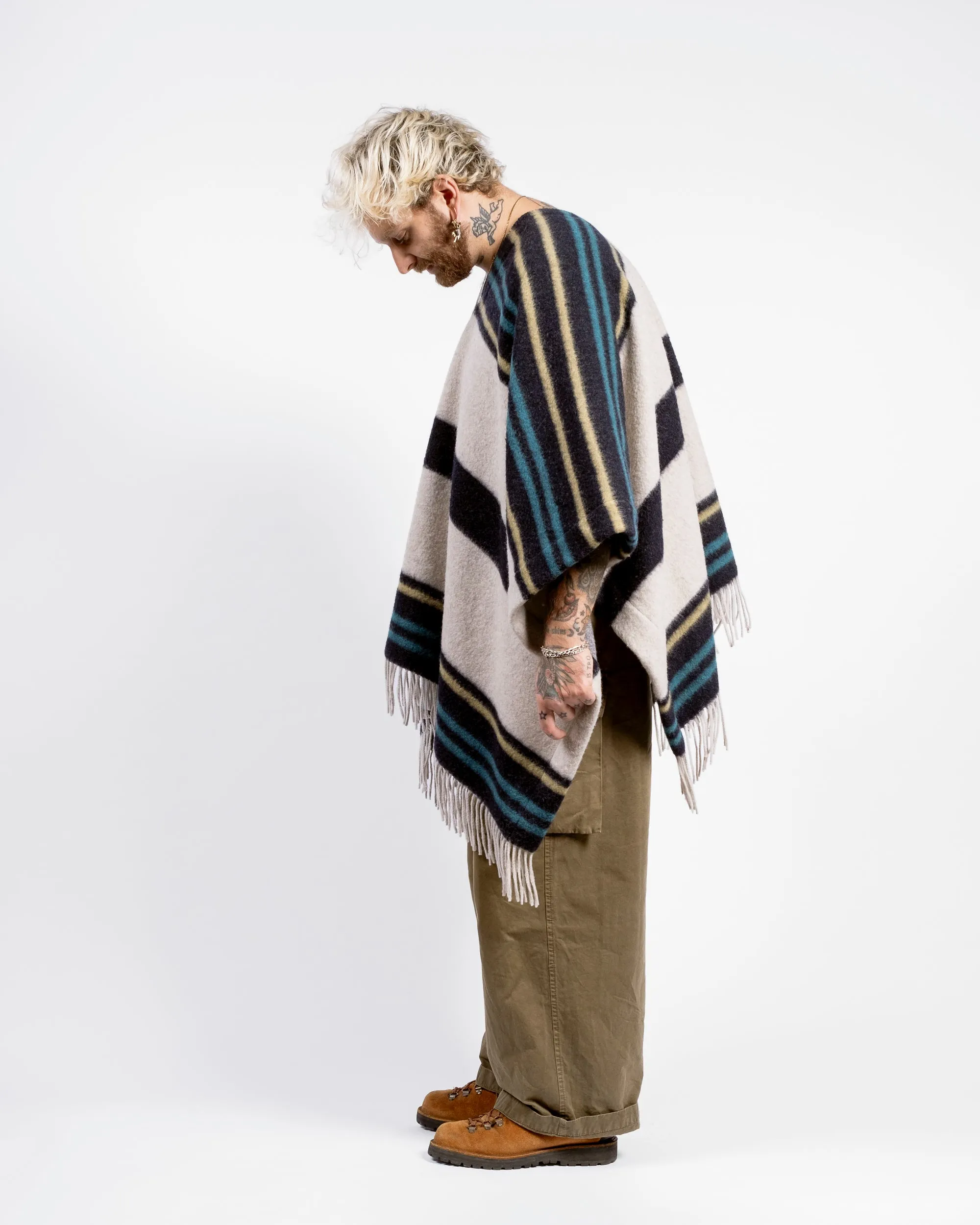 Poncho Blanket Wool Multi