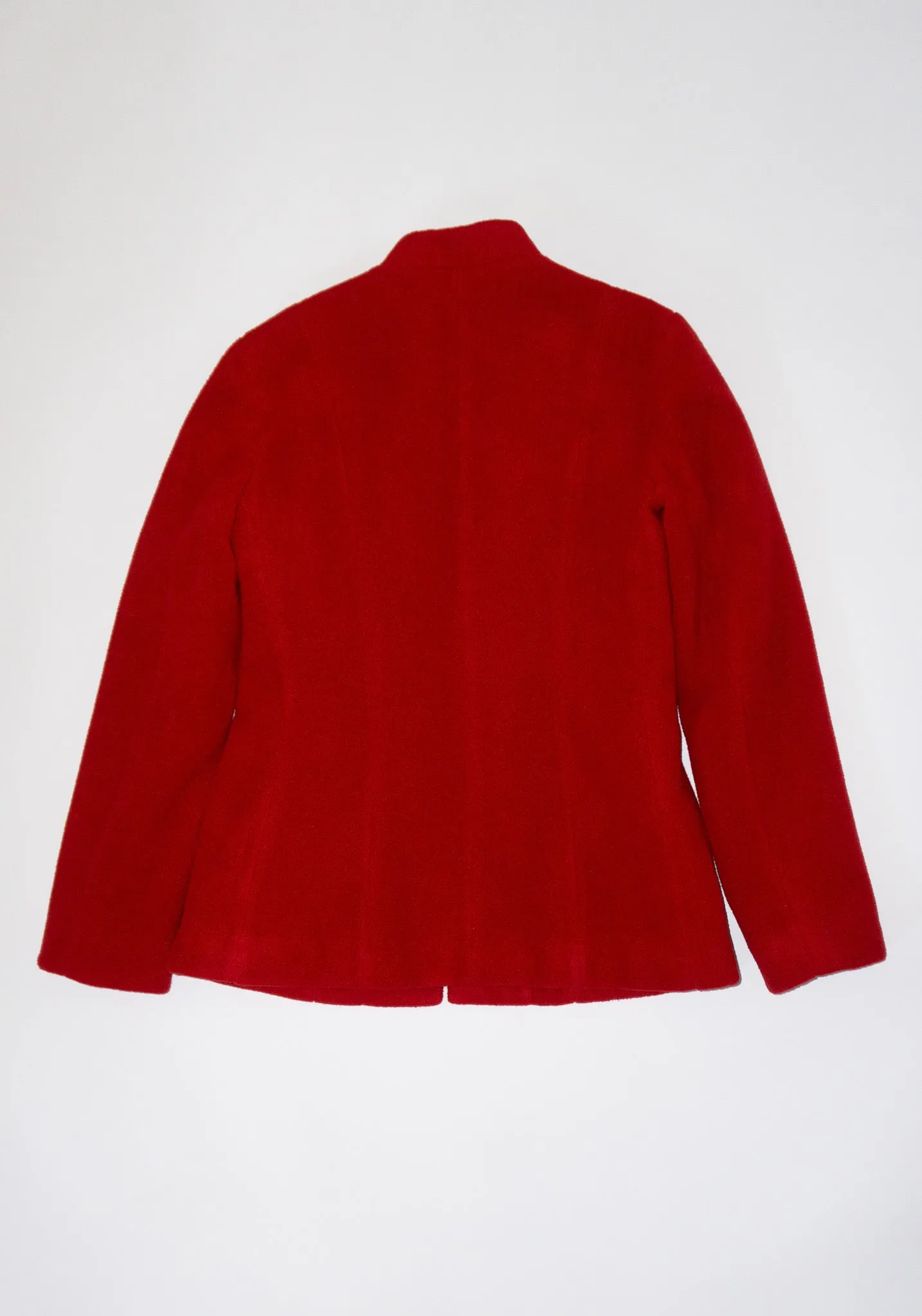 Shaped Victorian Jacket in Red Fleece