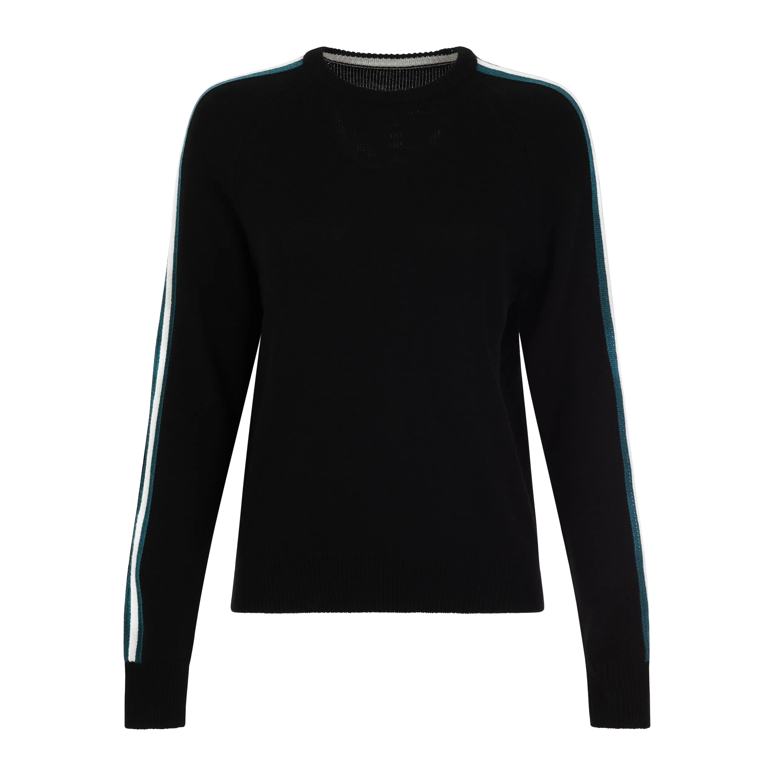 Sienna Crewneck - Black & Emerald