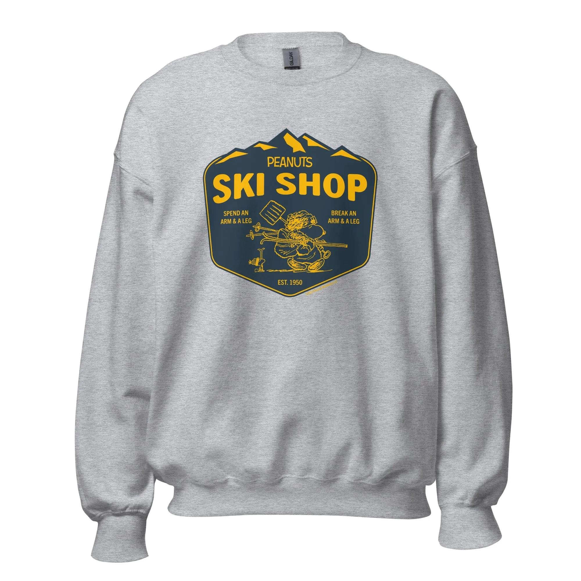 Snoopy Ski Shop Adult Sweatshirt