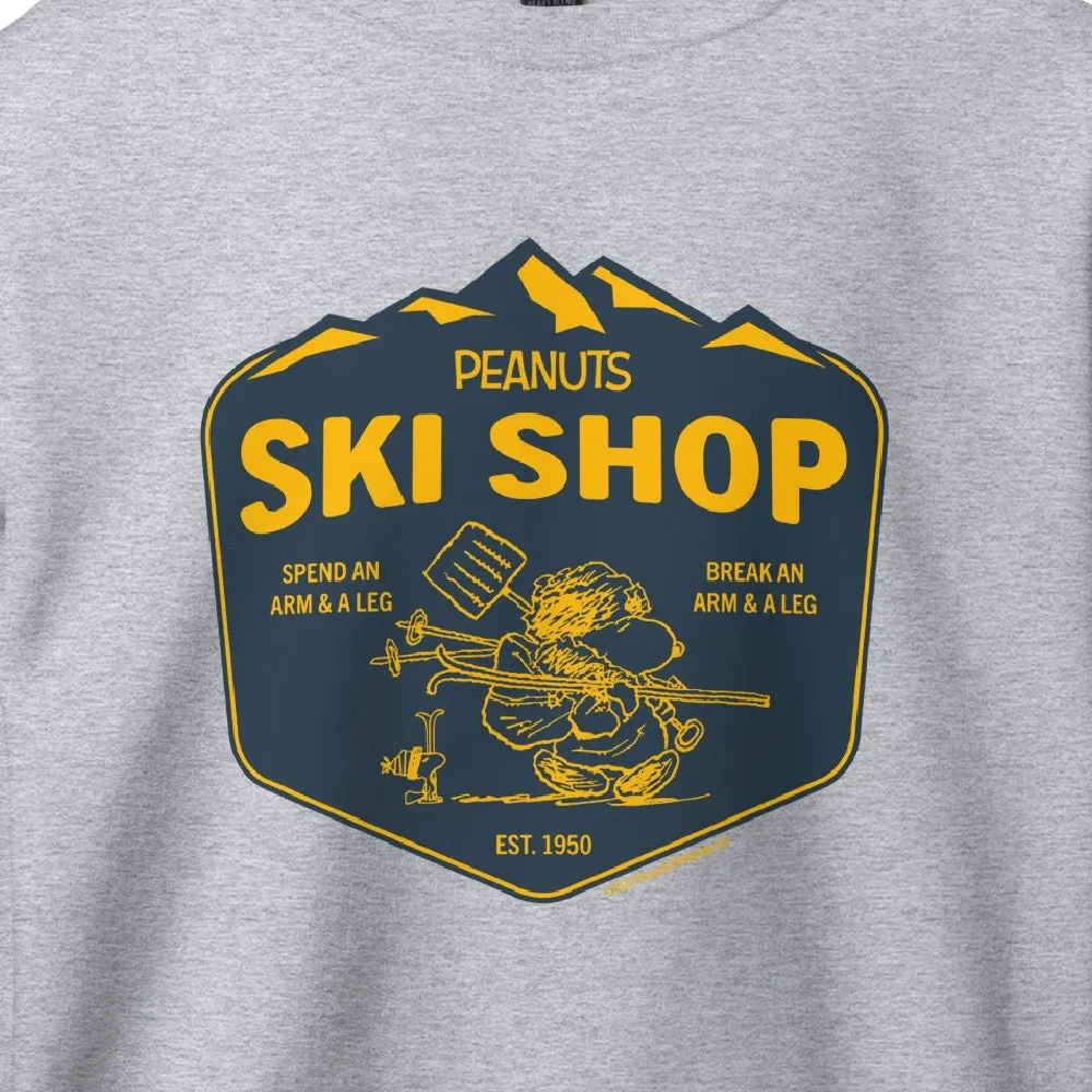 Snoopy Ski Shop Adult Sweatshirt